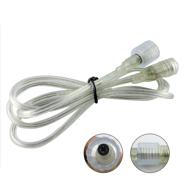 100CM Male-Female Crystal DC Power Cord Connector LED Strip Light Waterproof Extension Cable Wire
