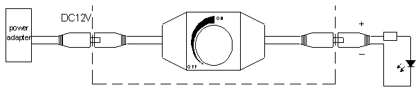 12v 24w led dimmer with dc 5521 connector