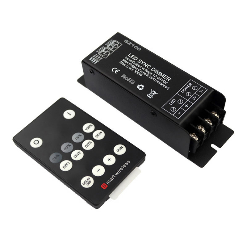 12-24V 25A 300W LED Dimmer Synchronously