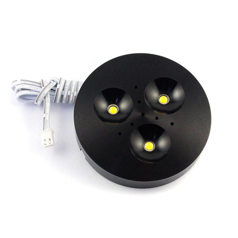 3W Black LED Puck Lights 12V for home Under Cabinet Lighting (1)