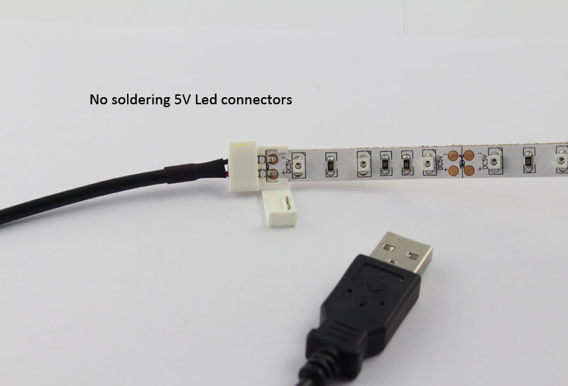 5V LED Connectors with USB without soldering