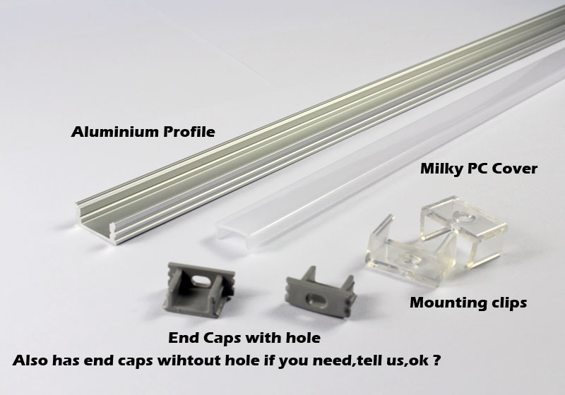 Aluminium Channel for 12mm led flexible led strip or rigid bar strips (1)