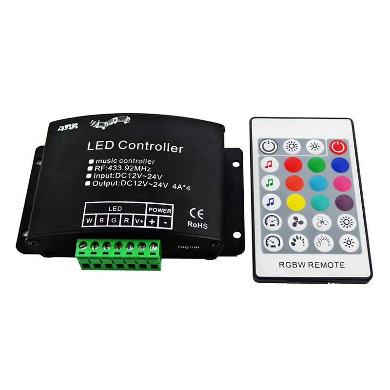 MJJC-AUDIO-RGBW-RF24K-Music-RGBWW-LED-CONTROLLER