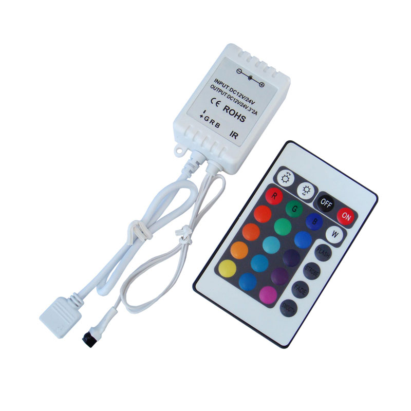 IR 24Keys 6A 12V RGB 5050 LED Strip Light Controller