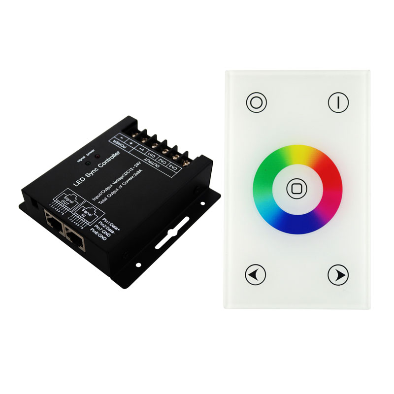 MJJC-SZ600-WP120-RGB 24A RGB Wall touch panel led controller for led strips