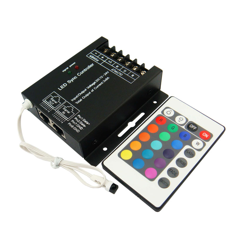 RGB LED Controller for RGB Driverless LED Strip Light with IR Remote