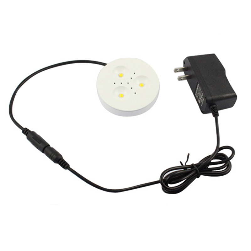 White 3W LED Puck Lights 12 volt