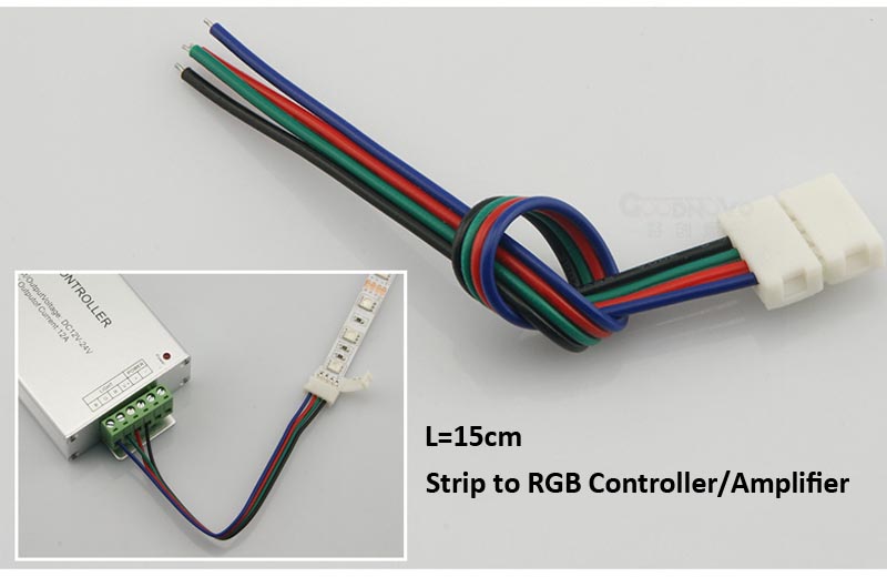 led strip to rgb controller amplifier led connectors